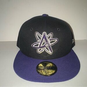 New Era 59FIFTY Albuquerque Isotopes Baseball Cap Black Purple Size 7 1/8